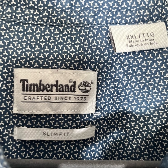 Timberland Men's Button Down Blue Shirt Size XXL - Picture 6 of 6